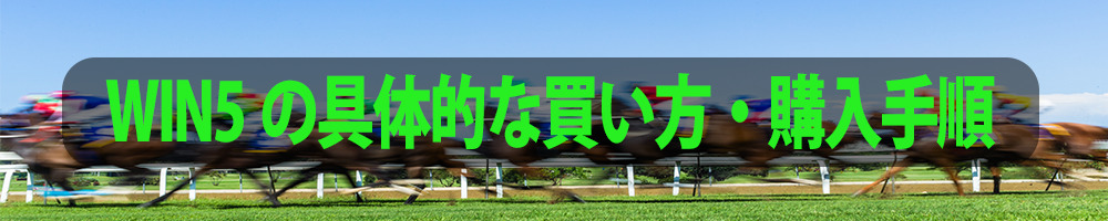 WIN5の具体的な買い方・購入手順