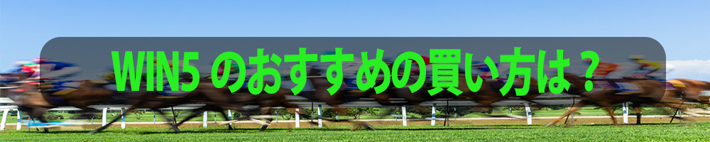 WIN5のおすすめの買い方は？