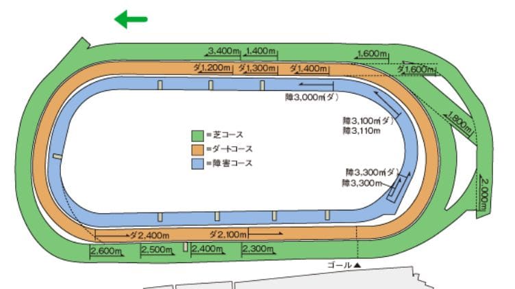 東京競馬場ダートコースの距離別の特徴