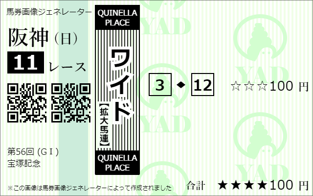 ワイドの馬券ジェネレーター画像