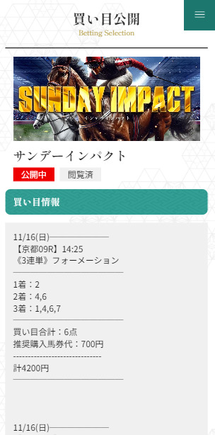 縁 2025年11月16日京都9R 有料予想