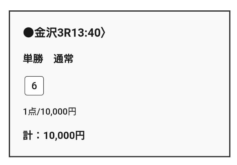 マンバケンプラス 2025年12月01日 金沢3レース 無料予想の買い目