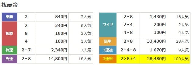 新しい競馬のカタチの有料予想の画面