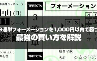 三連単フォーメーション1000円解説記事のサムネイル