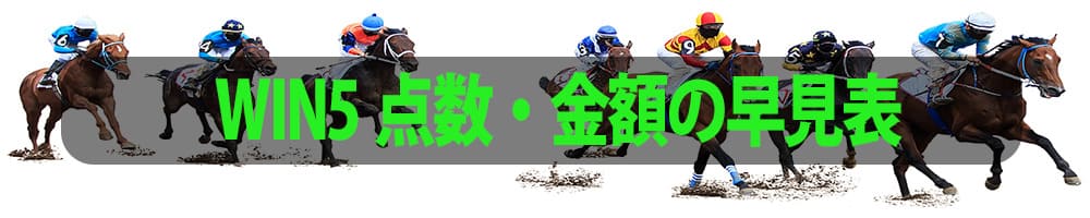 WIN5点数・金額の早見表