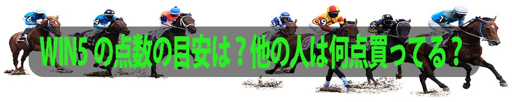 WIN5の点数の目安は？他の人は何点買ってる？