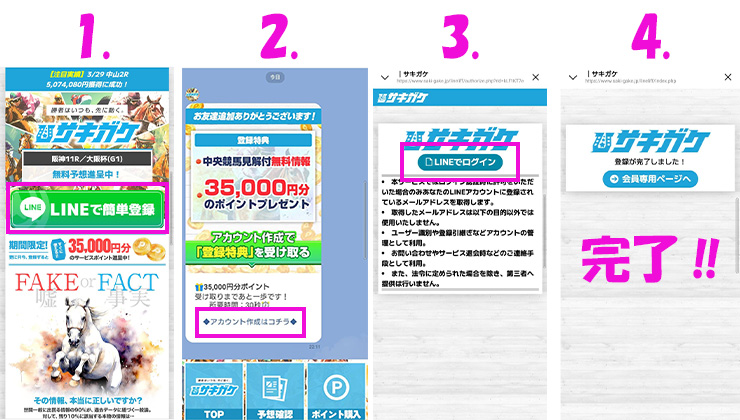 サキガケの登録方法