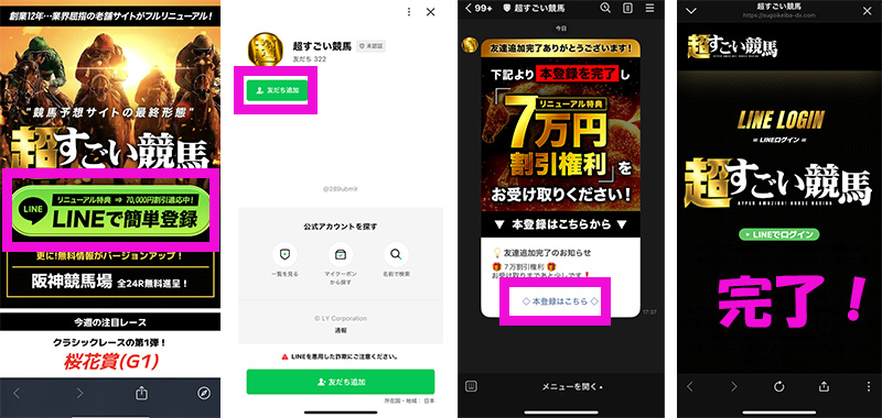 超すごい競馬 登録方法