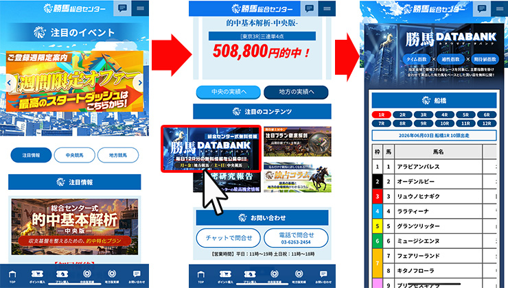 無料予想の公開詳細